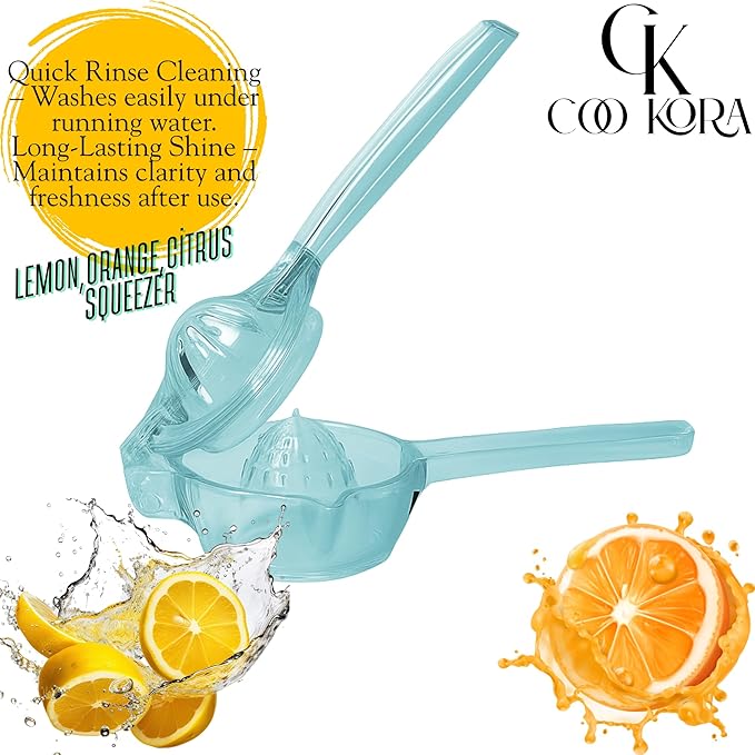 Lemon Squeezer, Durable Manual Juicer for Citrus Fruits, Oranges, Lemons, etc. Designed to Extract the Most Juice Possible, Dishwasher Safe