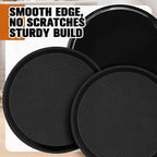 Zopeal 6 Pieces Black Round Restaurant Serving Tray, Plastic Non Slip Surface Food Meals Server Tray with Raised Edges for Home, Kitchen, Restaurant, Cafeteria, Bar (11")