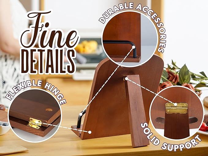 InnoBeta Christian Gifts for Women, Cookbook Stand for Kitchen Counter, Perfect Gift for Mom, Grandma on Birthday, Adjustable Tablet Recipe Book Holder, Unique Kitchen & Home Decor