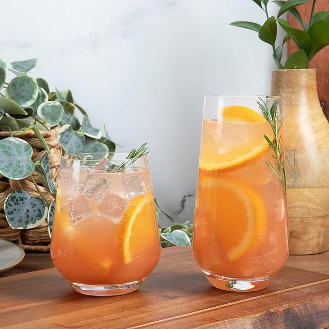 Larder & Vine Classic Tall Glass Tumbler (4-Piece Set)