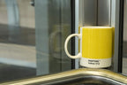 Pantone by Copenhagen Design - Large ceramic coffee mug with handle - Colorful Porcelain coffee mug/cup, 12 oz Yellow 012