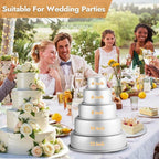 CURTA 10 Inch Round Cake Pan, 10x3 inch 2 Set Anodized Aluminum Round Baking Pan, Small Cake Pan Non-Toxic & Heavy Duty, Deep Side, Easy Clean & Dishwasher Safe