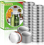 52Pcs Premium Canning Lids, Rings for Regular Mouth Mason Jars - Food Grade Split-Type Metal Canning Kerr Jar Ball Lids