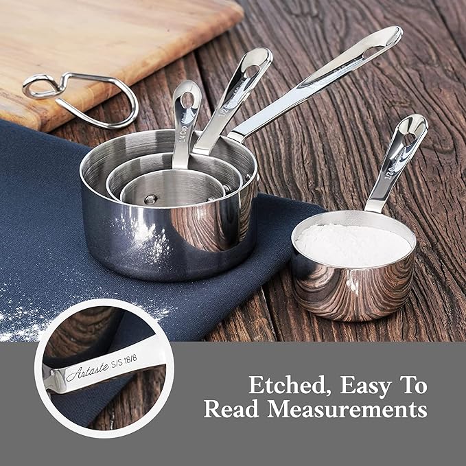 New Star Foodservice 43143 Stainless Steel 18/8 Measuring Cups