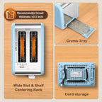 Mecity 2 Slice Touch Screen Toaster, 1.5" Wide Slot, Stainless Steel Smart Toaster for Bagels, Muffins, Waffles, Gluten-Free Breads, Defrost, Reheat, Timer, 120V 825W, Ice Blue