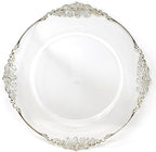 allgala Heavy Quality Round Charger Plates - Clear Chargers for Dinner Plates - Set of Charger Plates for Table Decor - Ideal for Weddings, Thanksgiving Parties & Holidays - Clear (13-Inch 6-Pack)