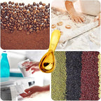 4 Pieces Coffee Scoop Stainless Steel Coffee Scoops Short Handle Tablespoon Measuring Spoons for Coffee Tea Sugar Flour (Golden)