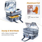 BAGSPRITE Expandable Insulated Casserole Carrier for Hot or Cold Food, Casserole Dish Carrying Case,Thermal Lasanga Lugger Tote for Pockluck, Parties, Picnic, Fits 9" x 13" Baking Dish,