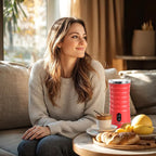 Milk Frother, Paris Rhône 4-in-1 Milk Steamer and Frother, Hot & Cold Foam Milk Warmer with Temperature Control, Auto Shut-Off Frothers for Coffee, Latte, Cappuccino, Macchiato