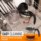 Fat Separator with Bottom Release – 4 Cup Gravy Separator for Cooking with Oil Strainer, Kitchen Grease Separator -the perfect Kitchen Gadget plus a 3-1 Multifunctional Vegetable Peeler