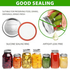 56PCS Canning Lids with Rings For Mason Regular Mouth, Jars Lids With Rings/Bands Mason Jars For Canning Food Fruits DIY Food Grade Material(70mm, 28Lids + 28Rings for Regular Mouth Jar)