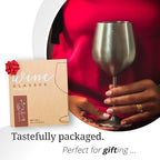 Gusto Nostro Stainless Steel Wine Glass - 18 oz - Cute, Unbreakable Wine Glasses for Travel, Camping and Pool - Fancy, Unique and Cool Portable Metal Wine Glass for Outdoor Events, Picnics (Set of 4)