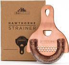 A Bar Above Antique Copper Hawthorne Strainer Cocktail, Bar Strainer Cocktail, with High-Density Spring, Mirrored Antique Copper Drink Strainer, Cocktail Strainer, for Boston Shakers & Mixing Glasses