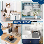 Stone Drying Mat for Kitchen Counter W/ Tote Bag, Large Stone Dish Drying Mat Foldable, Absorbent Diatomaceous Quick Dry Stone Mat Kitchen Dishes Bottles Cups Bathroom Any Countertop 23" x 15.3"