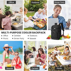 Cooler Backpack, Lightweight and Soft Backpack Cooler for Men Women, Insulated Lunch Bag for Camping Traveling Hiking