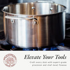 Made In Cookware - 12 Quart Stainless Steel Stock Pot With Lid - 5 Ply Stainless Clad - Professional Cookware - Crafted in Italy - Induction Compatible