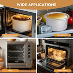 CURTA 6 Inch Round Cake Pan, 6x3 inch 3 Set Anodized Aluminum Round Baking Pan, Small Cake Pan Non-Toxic & Heavy Duty, Deep Side, Easy Clean & Dishwasher Safe