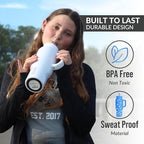 Coldest Tumbler with Handle and Straw Lid | 3 Lids Insulated Reusable Stainless Steel Water Bottle Travel Mug | Gifts for Women Him Her | Limitless Collection (46 oz, Cosmic Ice Glitter)