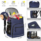 Cooler Backpack Insulated Leakproof Waterproof Backpack Cooler Bag 30/45 Cans, Large Capacity Lightweight Travel Camping Beach Backpack Cooler Ice Chest for Men and Women