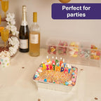 MATANA 9x9 Aluminum Pans with Lids (25 Pack) Disposable Aluminum Trays - 9" Inch Square Foil Cake Baking Pans & Food Containers with Lids