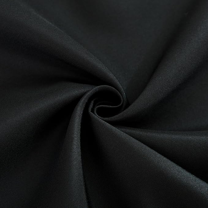 sancua 2 Pack Small Square Tablecloth 24 x 24 Inch Black, Stain and Wrinkle Resistant Washable Polyester Table Cloth Decorative Solid Fabric Table Cover for Nightstand End Bedside Tables