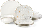 Lenox White Trianna 12-Piece Dinnerware Set, 16.20 LB