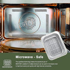 9"x6.5" Sturdy Foil Pans + Snap-On Lids (5 Pack) | 2X Thicker Heavy Duty Reusable 61oz | Grill Microwavable Multi-Use Pot | 3" Deep Disposable Aluminum Tin for Baking Cooking