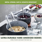 GreenPan 22 Piece Valencia Pro Ceramic Nonstick Cookware Set, PFAS-Free, Induction Ready, Hard Anodized Pots & Pans with Lids, Compatible on All Cooktops, Dishwasher & Oven Safe, Gray