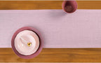 Solino Home Linen Bubblegum Pink Table Runner 108 Inches Long - Athena, 100% Pure Linen Dining Table Runner 14 x 108 Inch for Summer, Halloween
