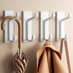 12 Pack Wall Hooks for Coat and Towel: 13LB Adhesive Door Hanger Stick on, White