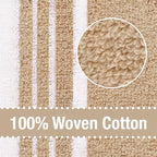 All-Clad Dual-Purpose Kitchen Towels: Highly Absorbent - 100% Cotton, 17"x30" Dish Towels for Cleaning & Drying Dishes & Glassware, 3-Pack, Cappuccino