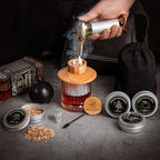 Cocktail Smoker Kit – Drink Smoker Bartender Kit with Torch, Sphere Ice Molds, Aromatic Wood Chips – Professional Bourbon Smoker Kit for Cocktails, Whiskey. No Butane (STD)