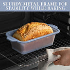 COOK WITH COLOR 17 Pc. Silicone Baking Pan Set - Non-Stick & Easy Clean Silicone Muffin Pans for Baking with Sturdy Metal Frame for Stability, Flexible Cake Molds, Includes Measuring Cups and Spoons