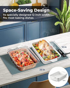 Warming Mat for Food - Space-Saving, Fits Two Baking Dishes, 7 Temp Settings, 4h Auto Shut-Off, Durable Silicone Surface, Easy to Clean, Perfect for Parties and Everyday Use (Green, Medium)