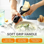 Spring Chef Stainless Steel Vegetable Y Peeler for Kitchen, Dishwasher Safe Potato Peelers with Ultra Sharp Blades & Soft Grip Handle, Perfect for Apple, Carrot, Cucumber, Veggie - Set of 2 - Black