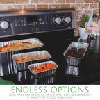 PLASTICPRO [1 Lb 100 Pack Disposable Loaf Pans Aluminum Tin Foil Meal Prep Bakeware - Cookware Perfect for Baking Cakes, Bread, Meatloaf, Lasagna 1 Pound 6'' X 3.75'' X 2''