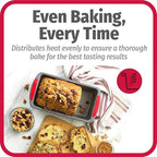 GoodCook MegaGrip 9" x 5" Nonstick Steel Bread Loaf Pan with Silicone Grip Handles, Gray