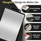 Titanium Cutting Boards for Kitchen Chopping Board with Handle Large Big Small Kitchen Meat Butcher Block 2 in 1 Pure Titanium and Wheat Straw PP Not Wood Bamboo Plastic Silicone Teak Black/White