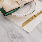 Home Brilliant Placemats Set of 8 Dining Table Placemat Washable Place Mats, 13 x 19 inches, Cream