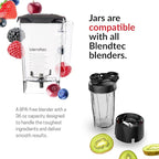 Blendtec Designer Series Blender with 90 oz WildSide+ Jar and 34 oz GO Travel Bottle - Kitchen Blender Bundle - Red