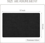 Romanstile Reversible Vinyl Placemats Set of 6, Faux Leather 100% Waterproof Oil-Proof Wipeable Place Mats, Heat Resistant Dual Sided Table Mats for Kitchen/Dining/Party (Black, 12 x 18 Inch)