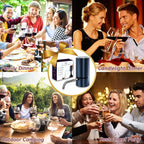 Electric Wine Dispenser, Aerator, Pourer & Vacuum Wine Pump, Portable One Button Automatic Wine Aerator for Quick decanting, Improving Wine Taste & Aroma, Gifts for Men & Women Wine Lovers (Blue)