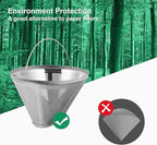 Reusable Coffee Filter Coffee Maker Filters, 304 Stainless Steel Replacement Permanent Basket Filter for Ninja Coffee Bar Brewer Ninja CFP301 DualBrew Ninja Coffee Makers