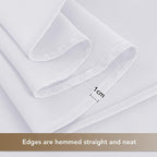 sancua Rectangle Tablecloths 6 Pack - 90x156 Inch - White Washable Fabric Cloth Table Cloth, Large Reusable Polyester Table Covers for Wedding, Party, Birthday, Banquet