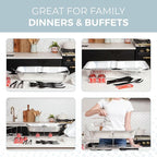 Large Full Size 33-Pcs Disposable Chaffing Buffet with-Covers, Utensils, Fuel Cans – Premium Chafing Dish Set for Events, Parties, Catering