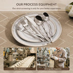 KINGSTONE Silverware Set, Luxury 60 Piece Flatware Set for 12, 18/10 Stainless Steel Cutlery Set with Diamond Cut Pattern for Kitchen, Home, Wedding, Party, Mirror Polished and Dishwasher Safe