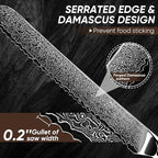 Purple Dragon Bread Knife for Homemade Bread, 8 Inch Serrated Knife for Slicing Sourdough Bread, Cake & Fruits - Gift Box