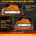 2 Pack Oven Liners for Bottom of Oven, 17"x25" Heavy Duty Non-Stick Oven Liner Mat, Reusable Heat Resistant Grill & Baking Mat, BPA/PFOA Free Roaster Liners, Fits Electric, Gas, Toaster Ovens (Black)