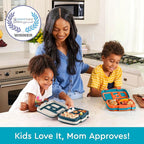 Bentgo Kids Prints Leak-Proof, 5-Compartment Bento-Style Kids Lunch Box - Ideal Portion Sizes for Ages 3-7, Durable, Drop-Proof, Dishwasher Safe, & PFAS & BPA-Free Materials (Planes)