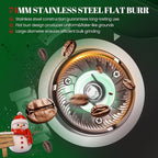 Huanyu Professional Coffee Grinder with 74mm Flat Burr 53ounce Bean Hopper 15 Infinite Grinding Settings Electric Coffee Grinder with Touching Screen Black